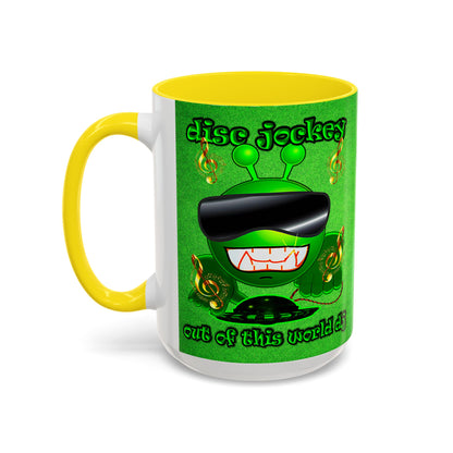 disc jockey - Accent Mug (green turf)