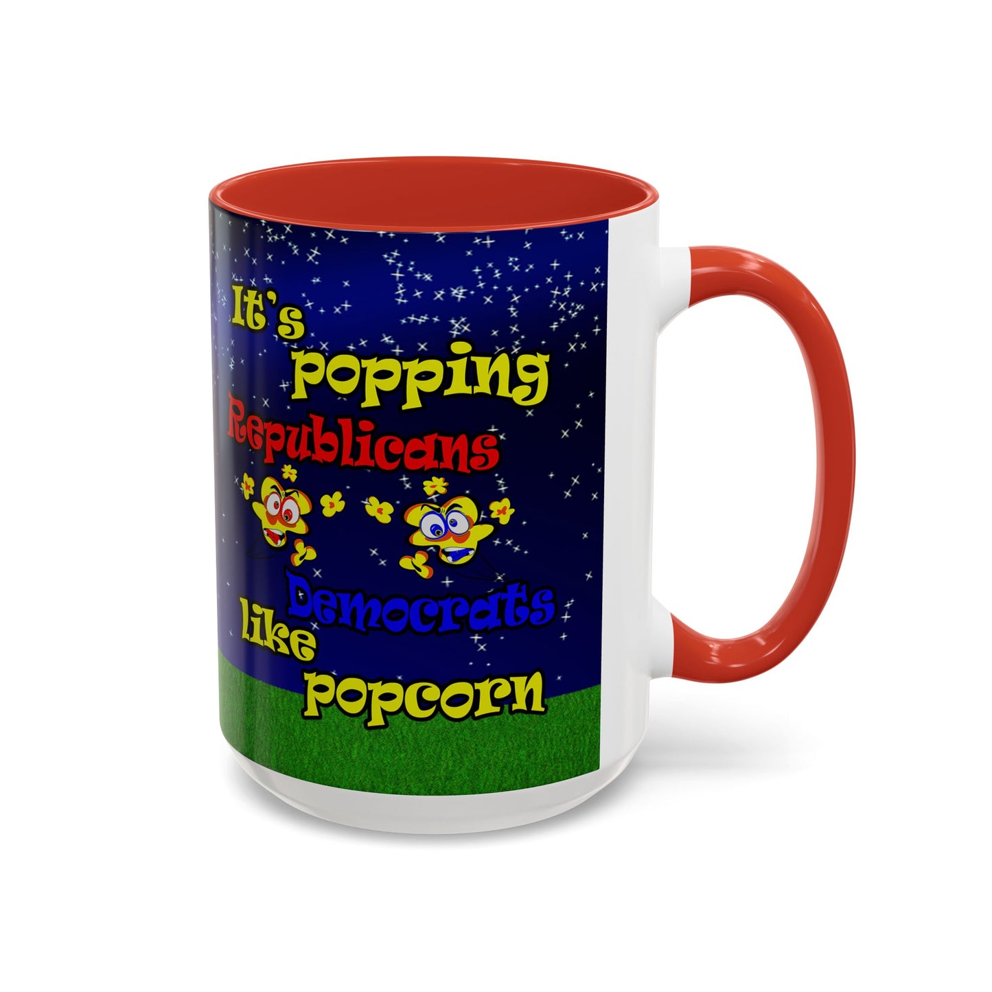 popping like popcorn - Accent Mug ('snoops' background)