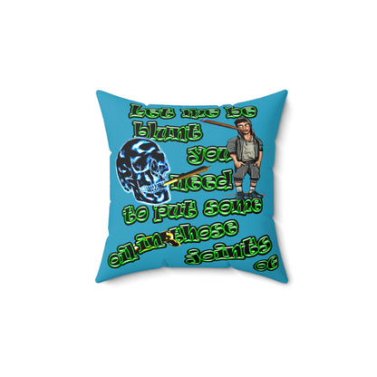 og - Spun Polyester Square Pillow - (turquoise)