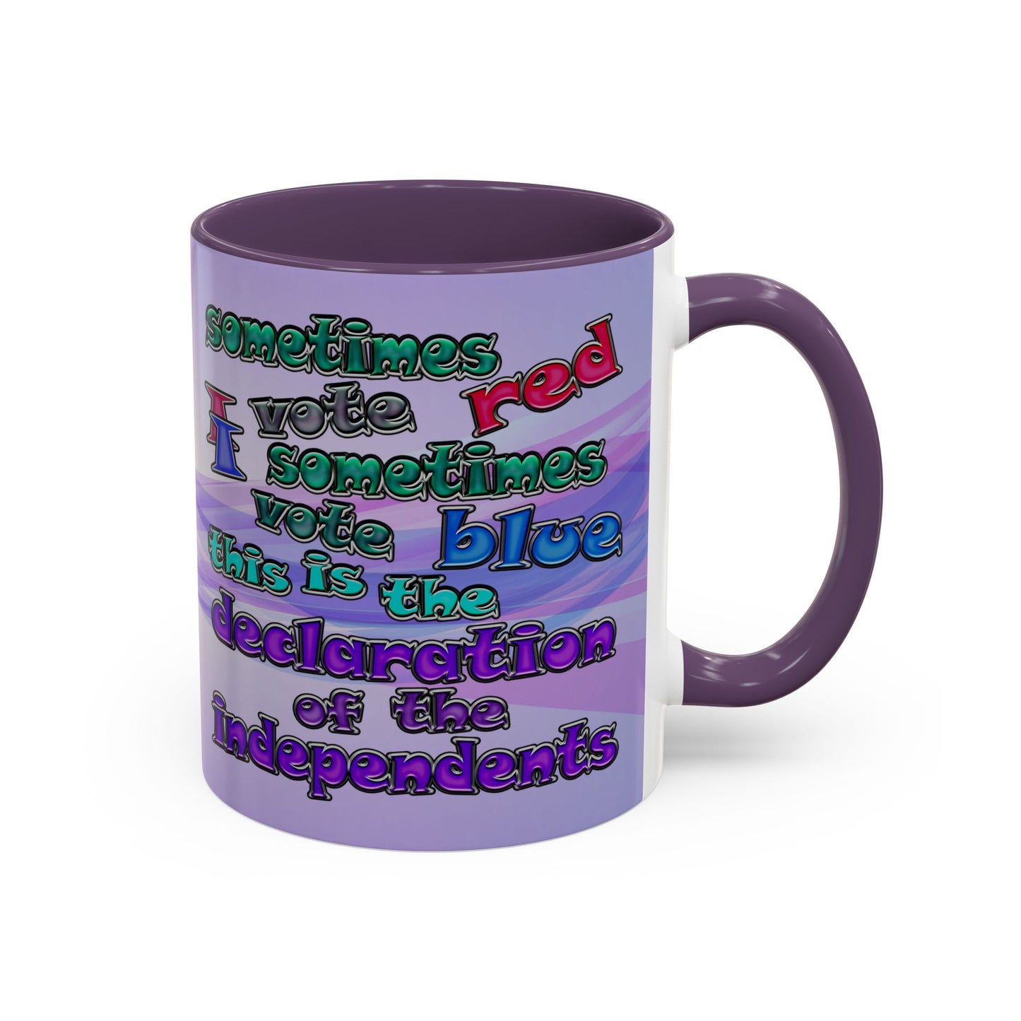 declaration of the independents - Accent Mug (light blue-pink wave)