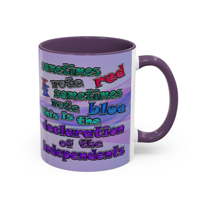 declaration of the independents - Accent Mug (light blue-pink wave)