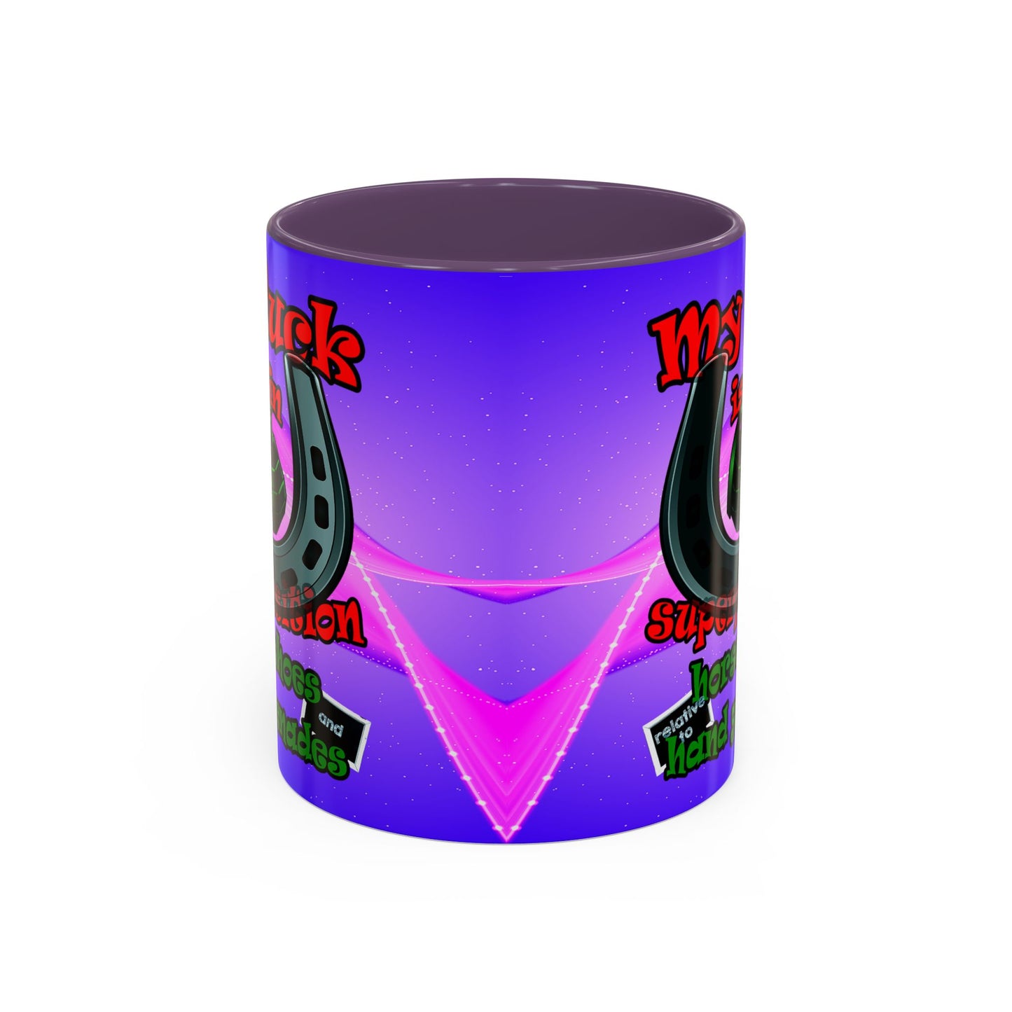my luck - Accent Mug (purple-pink wave)