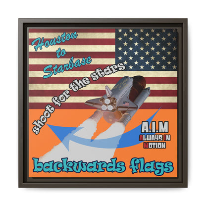 shoot for the stars - framed canvas art (crusta)