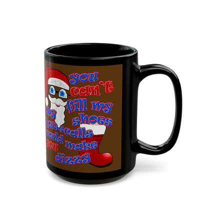 santa's shoes - Black Mug (brown)