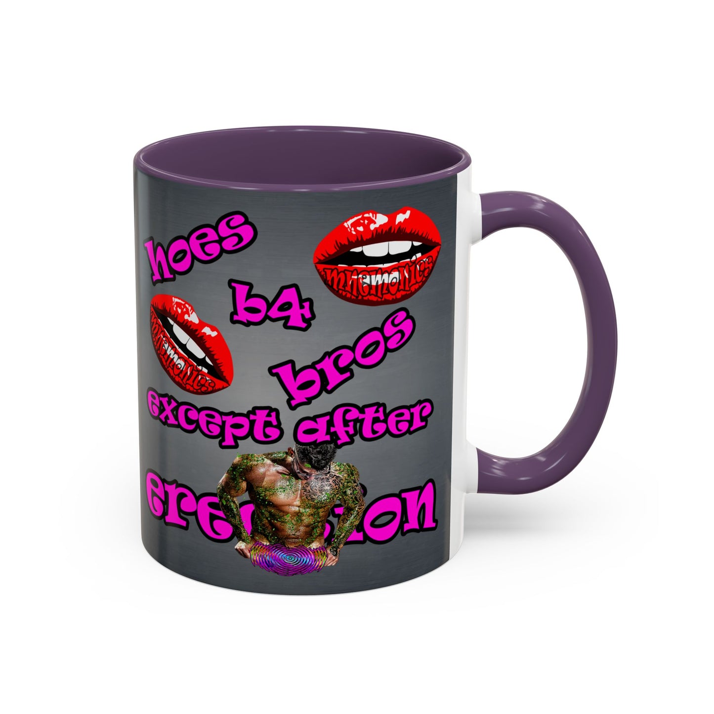 hoes b4 bros - Accent Mug (grey-light grey)