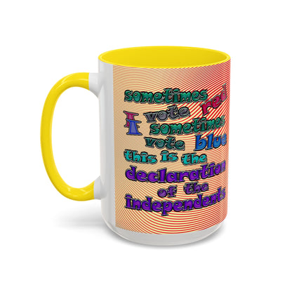declaration of the independents - Accent Mug (yellow-orange wave)