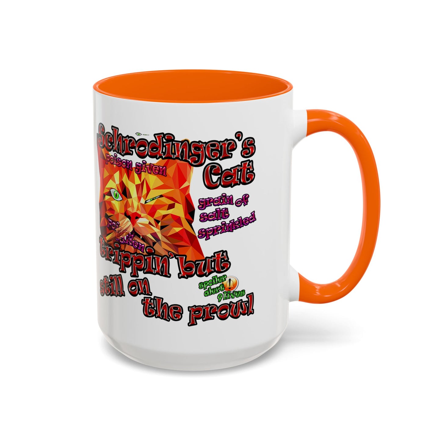 schrodinger's cat - Accent Mug (white)
