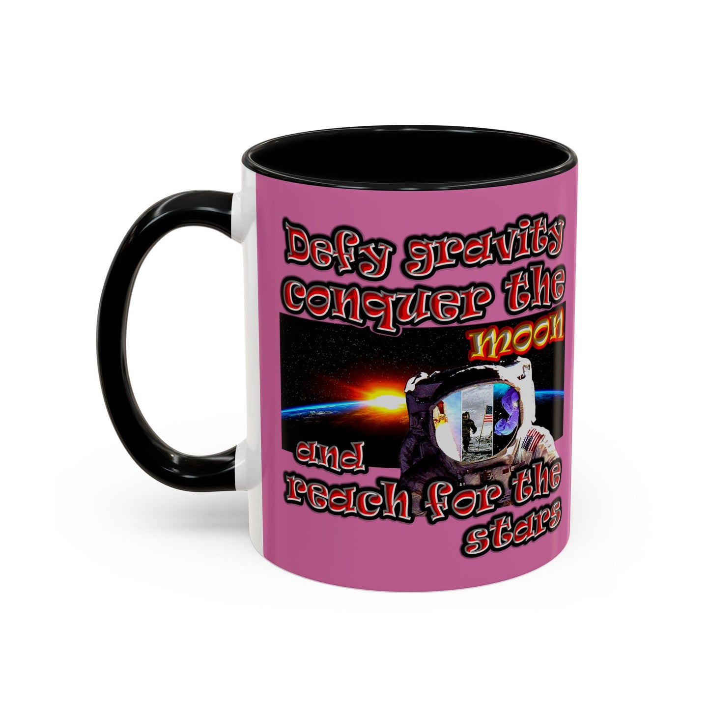 defy conquer reach - Accent Mug (light pink)
