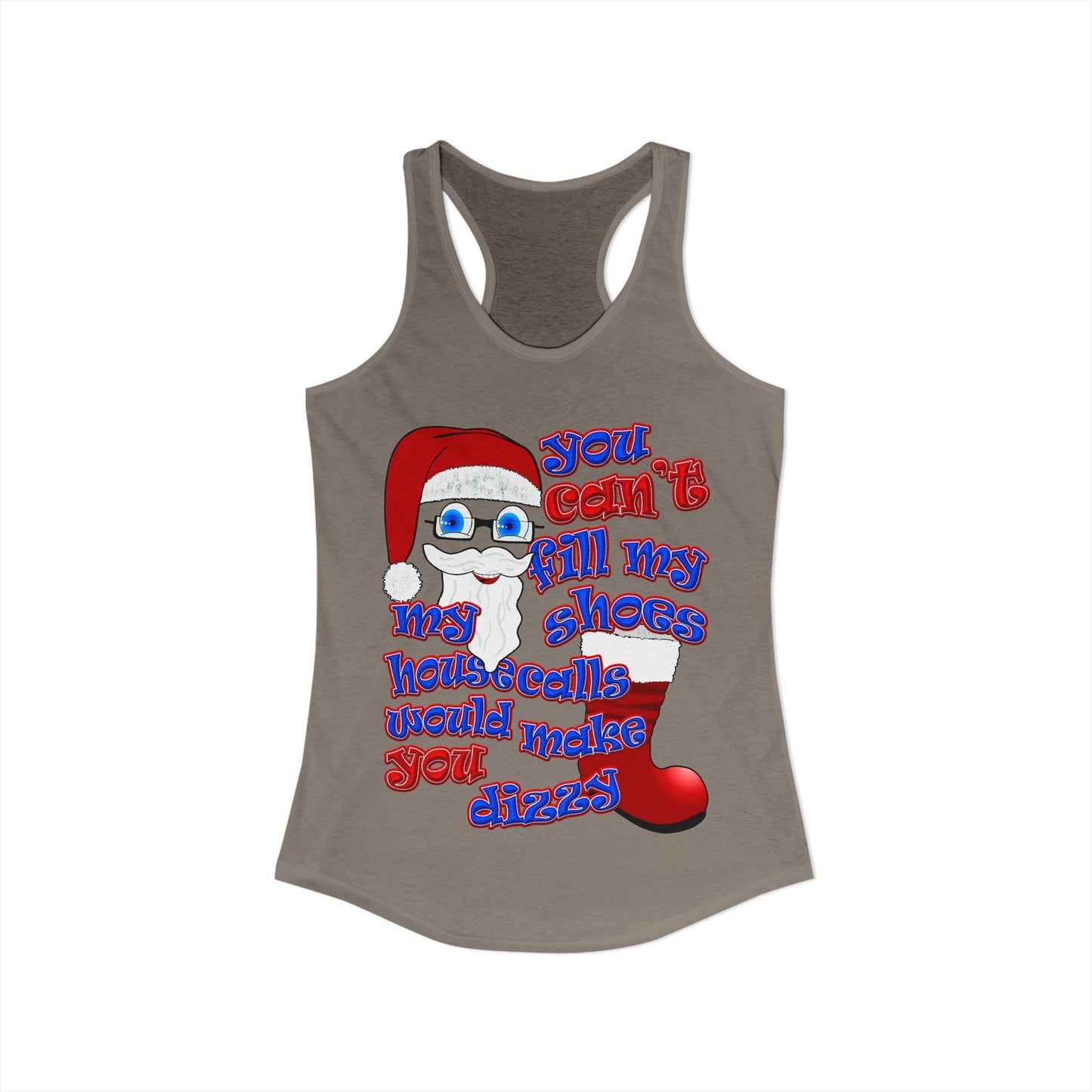 santa's shoes - Women's Ideal Racerback Tank