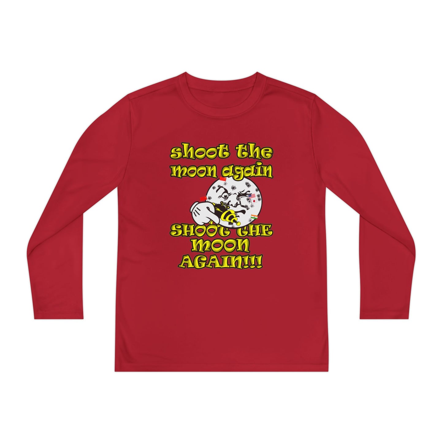 shoot the moon again - Youth Long Sleeve Competitor Tee