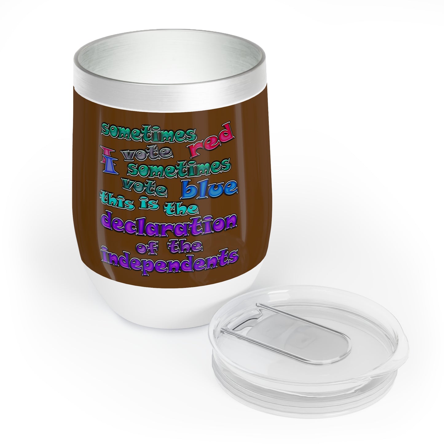 declaration of the independents - Chill Wine Tumbler (brown)
