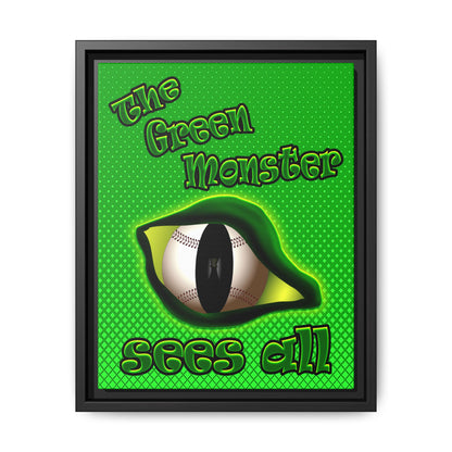 green monster - framed canvas art (logo green)