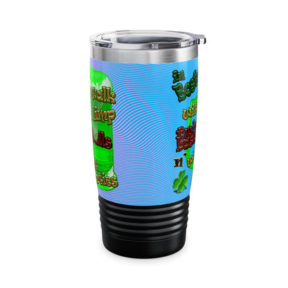 celtics logo - Ringneck Tumbler, 20oz (light blue-purple wave)