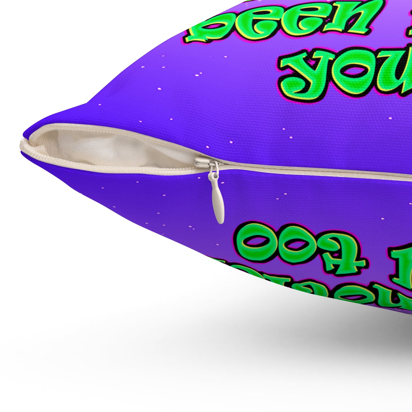 noticed you noticing - Spun Polyester Square Pillow - (purple-pink wave)