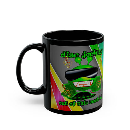 disc jockey - Black Mug (rainbow split)