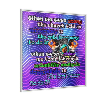 doggystyle - framed canvas art (purple wave)