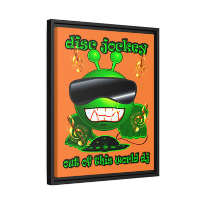 disc jockey - framed canvas art (crusta)