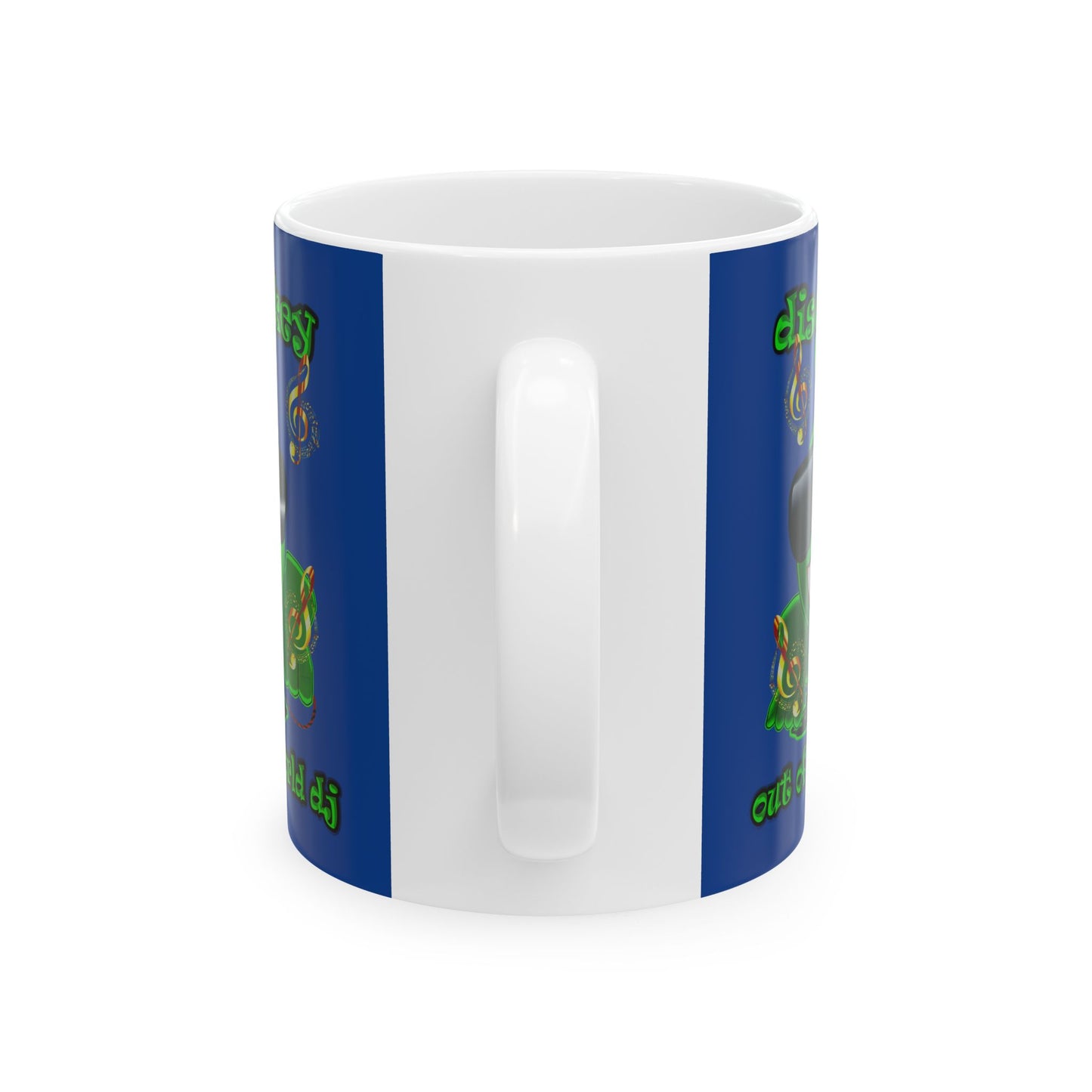 disc jockey - White Mug (dark blue)