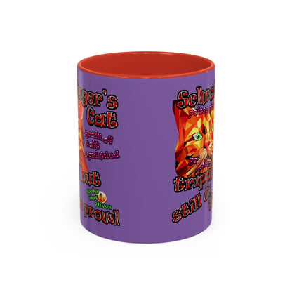 schrodinger's cat - Accent Mug (light purple)