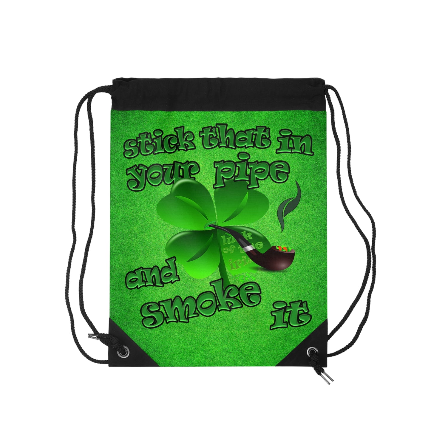 celtics logo - Drawstring Bag (green turf)