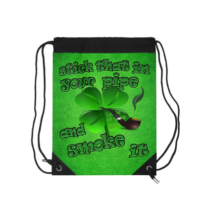 celtics logo - Drawstring Bag (green turf)
