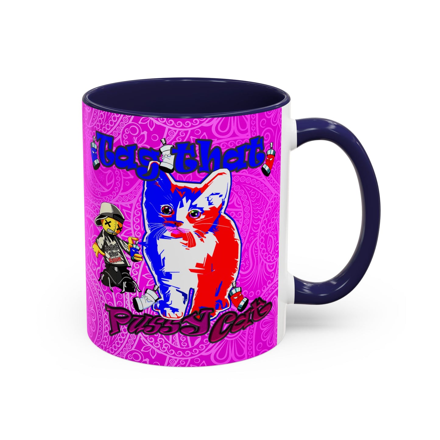 tag that - Accent Mug (pink swirl)