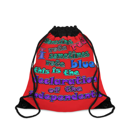 declaration of the independents - Drawstring Bag (red)