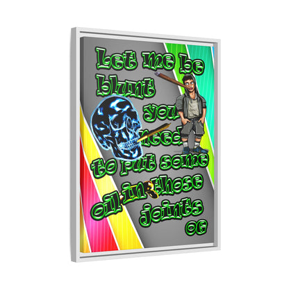 og - framed canvas art (rainbow split)