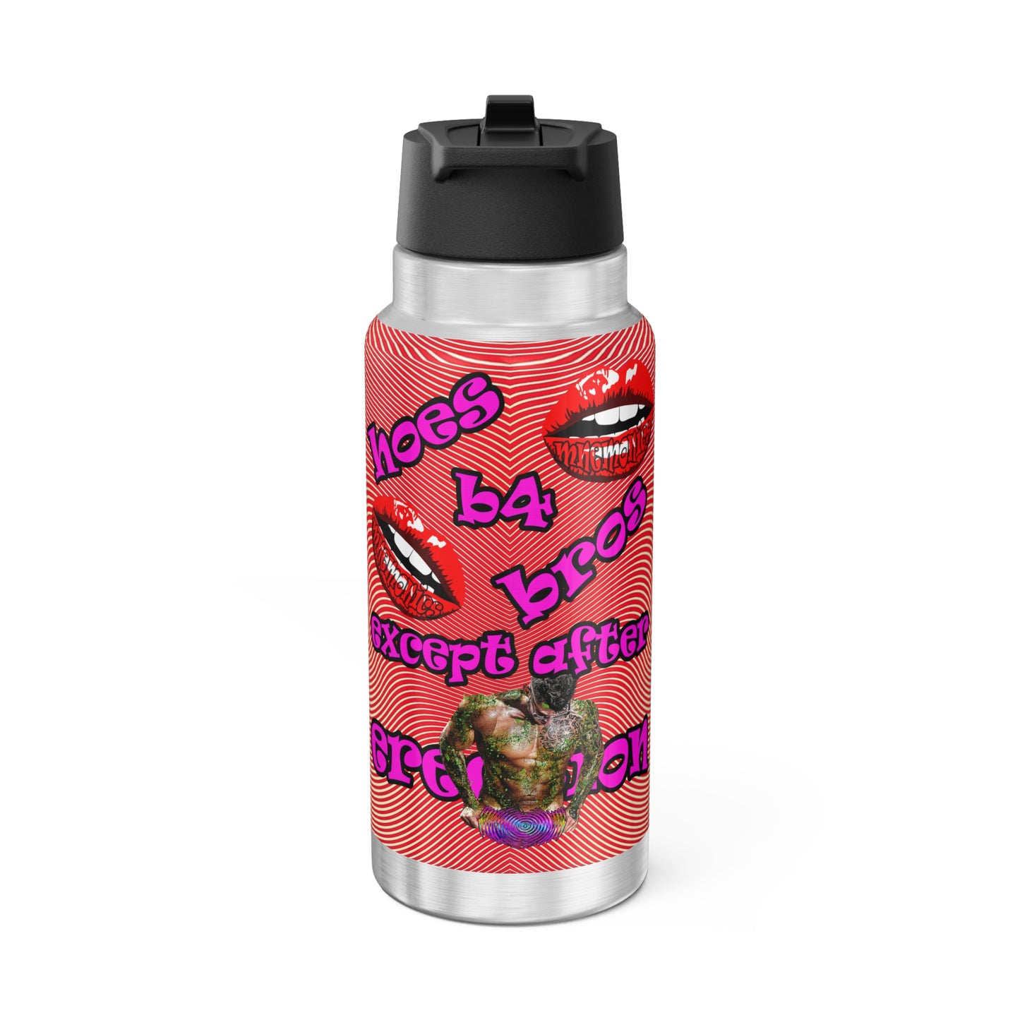 hoes b4 bros - Gator Tumbler, 32oz  (yellow-orange wave)