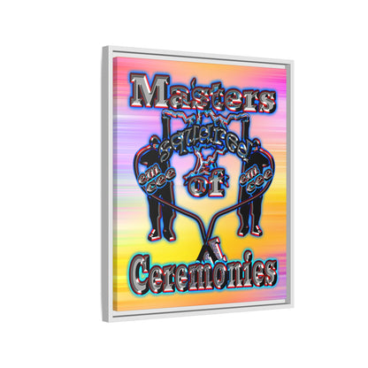 em cee squared - framed canvas art (color blur)