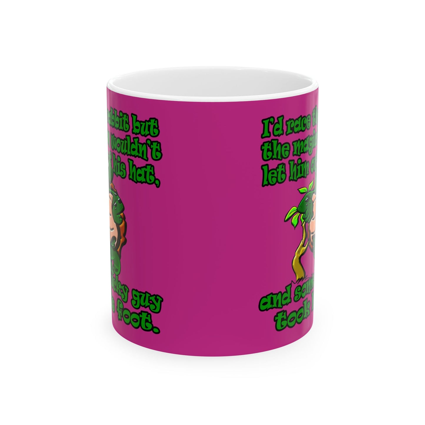 turtle race - White Mug (pink)