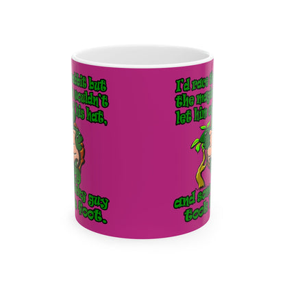 turtle race - White Mug (pink)