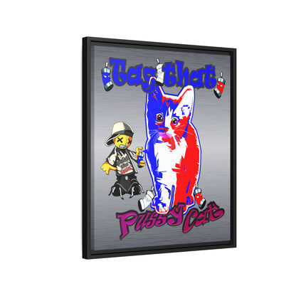 tag that - framed canvas art (brushed nickel)