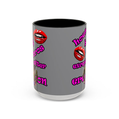hoes b4 bros - Accent Mug (grey)