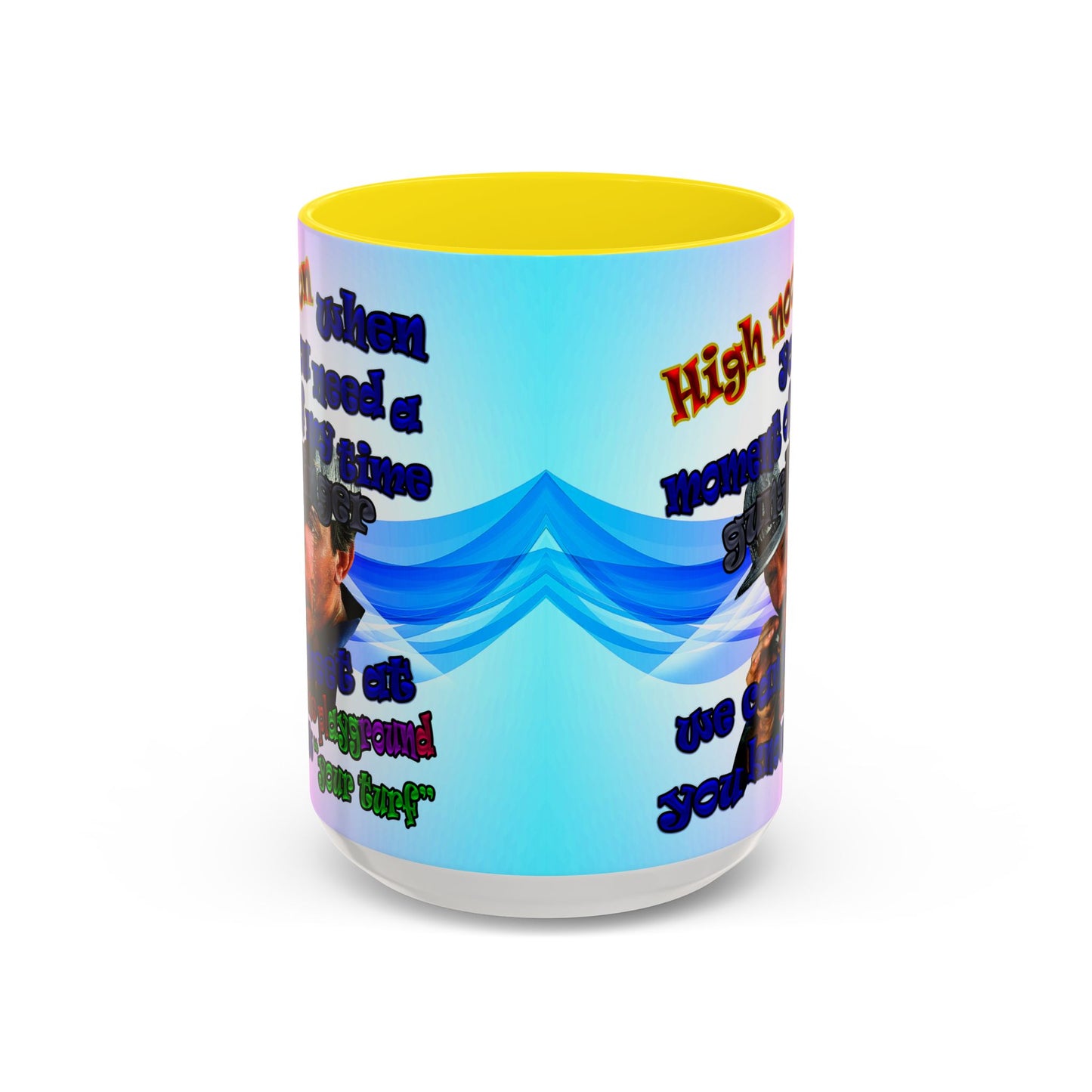 high noon - Accent Mug (light blue-pink wave)