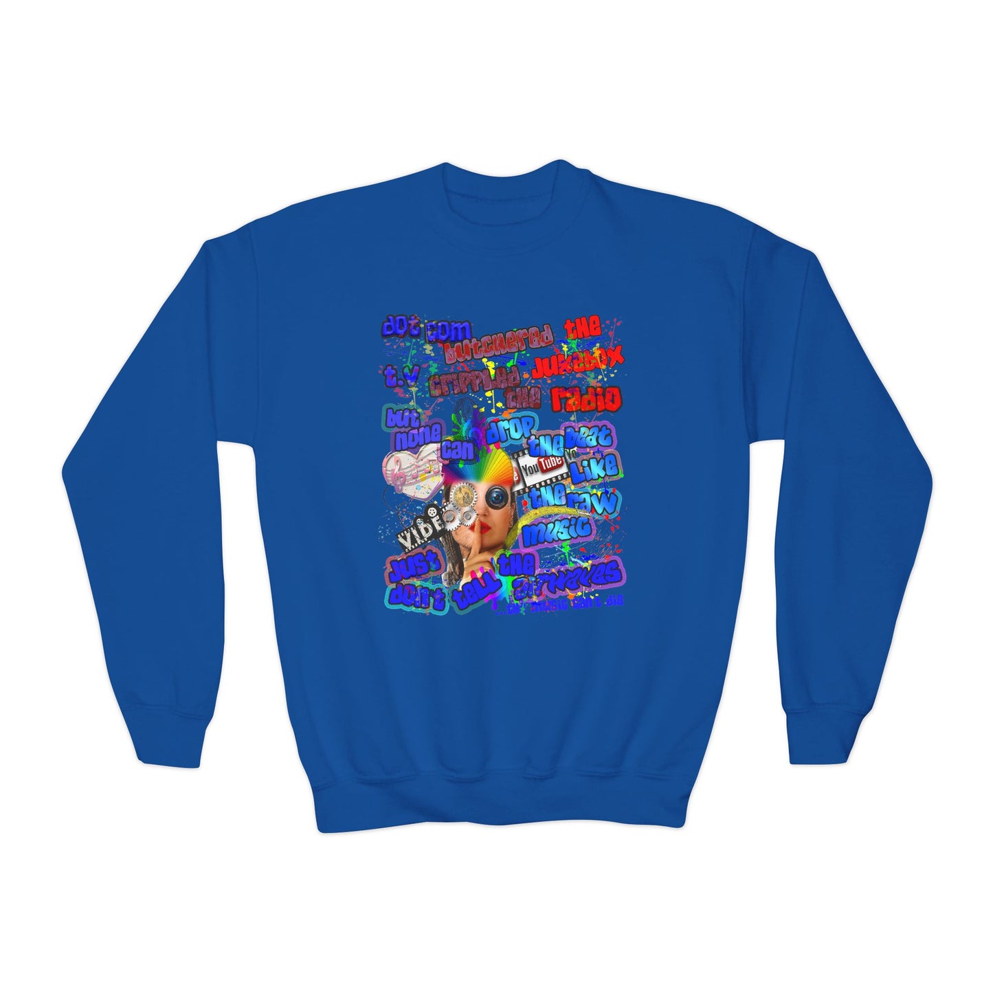 drop the beat - Youth Crewneck Sweatshirt