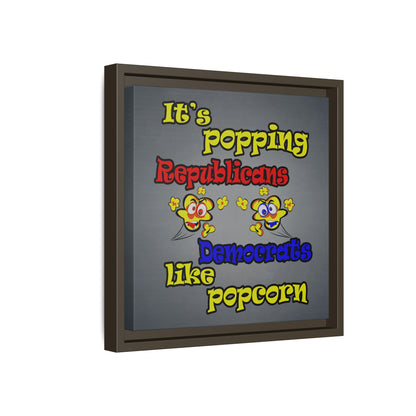 popping like popcorn - framed canvas art (grey-light grey)
