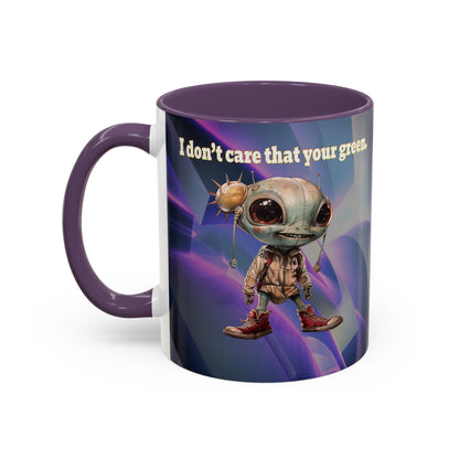 I don't care that your grey - Accent Mug (grey-pink wave)