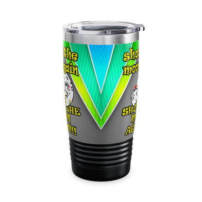 shoot the moon again - Ringneck Tumbler, 20oz (rainbow split)
