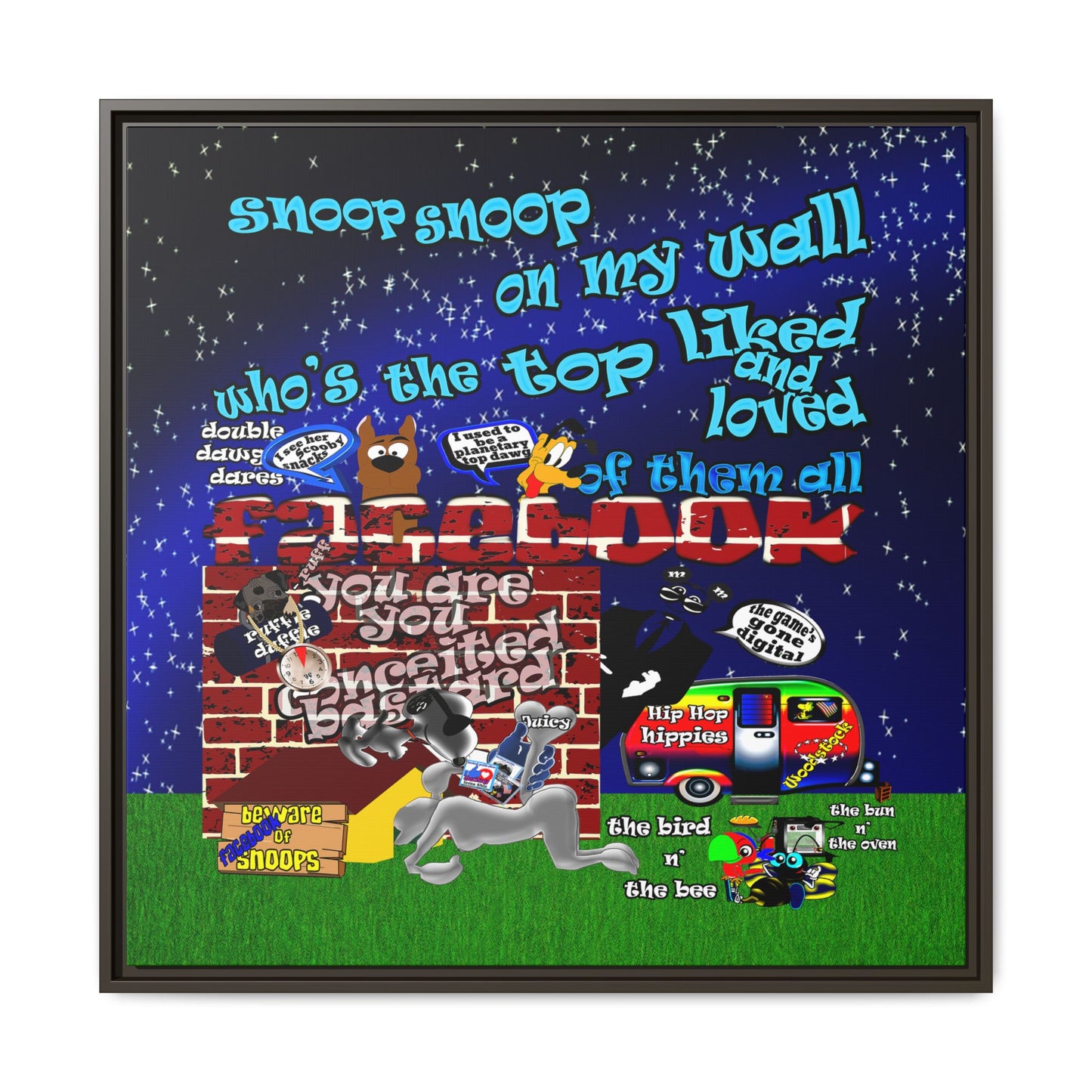 snoops - framed canvas art