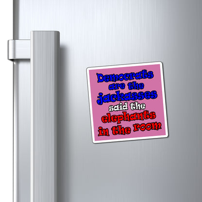 donkeys and elephants - Magnets - (light pink)