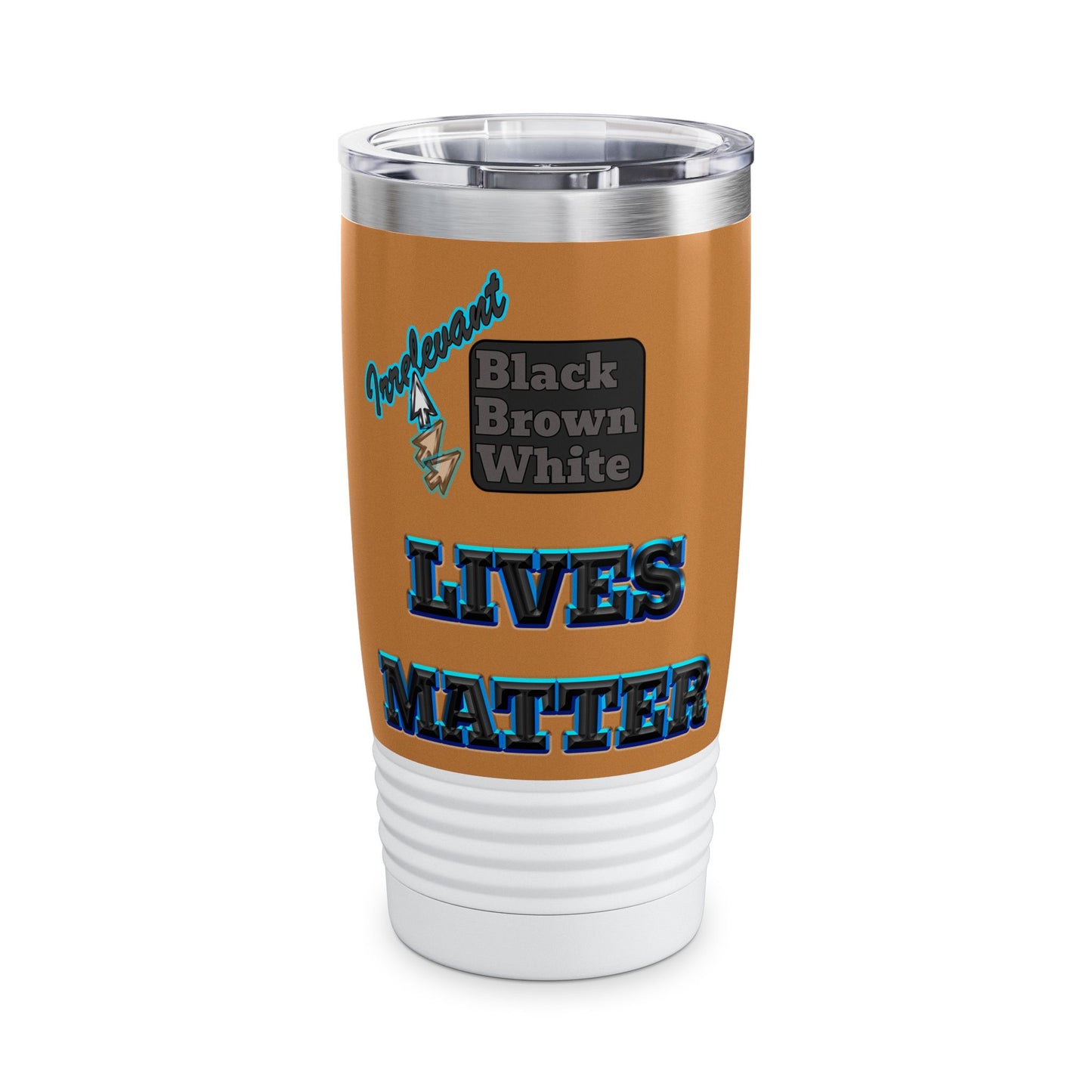 irrelevant - Ringneck Tumbler, 20oz (light brown)