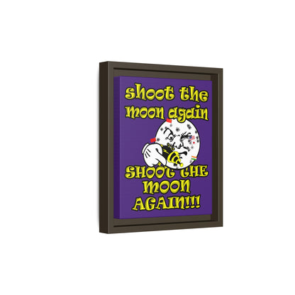 shoot the moon again - framed canvas art (purple)