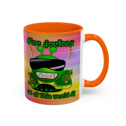 disc jockey - Accent Mug (color blur)