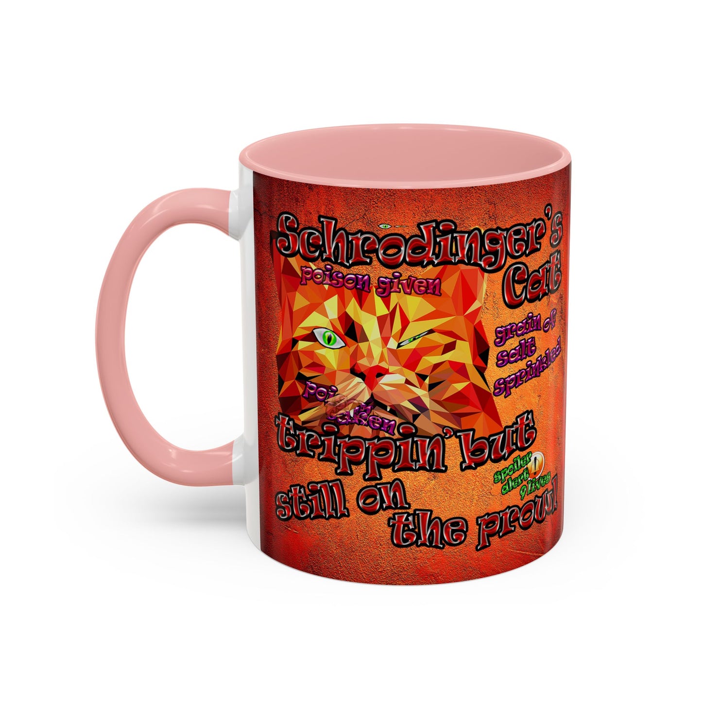 schrodinger's cat - Accent Mug (burnt orange)