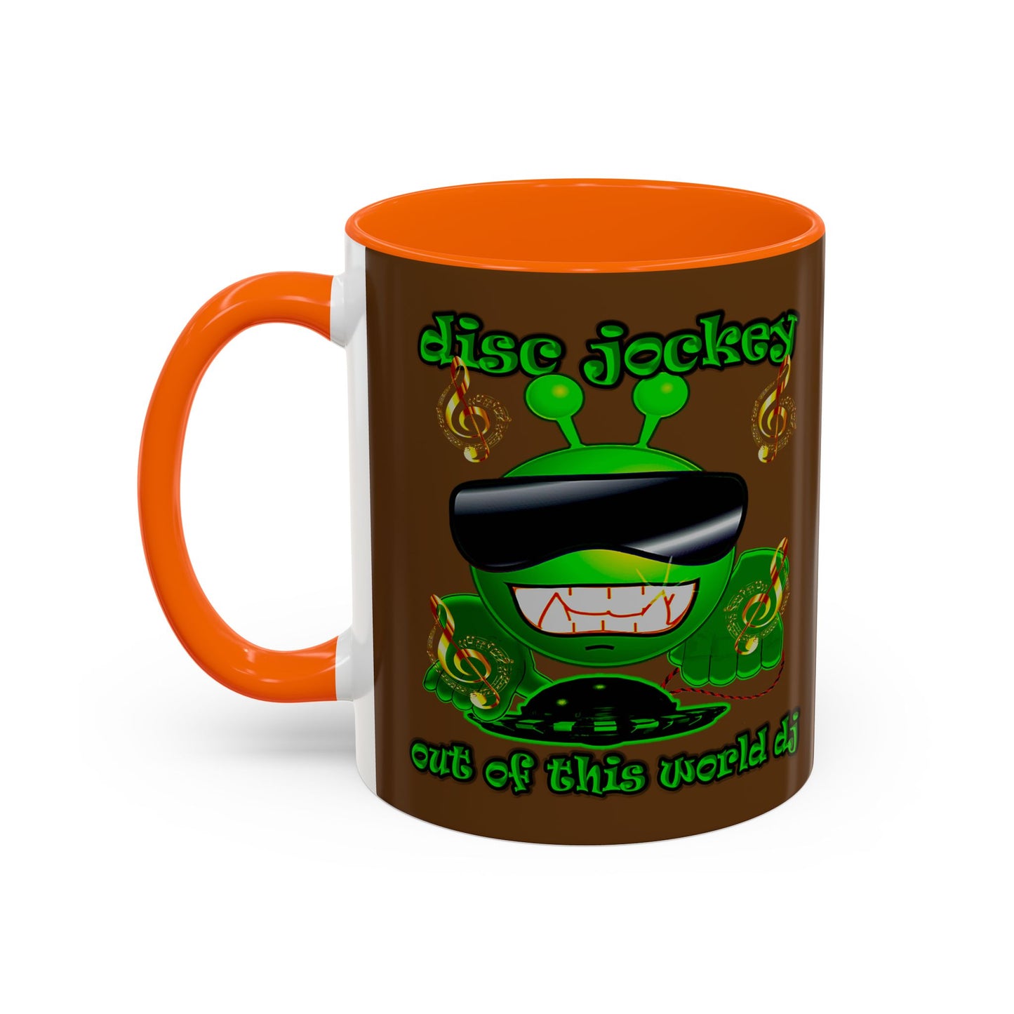 disc jockey - Accent Mug (brown)