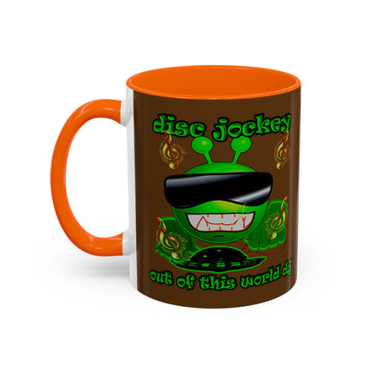 disc jockey - Accent Mug (brown)