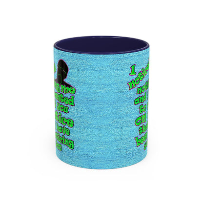 noticed you noticing - Accent Mug (faded dark blue)