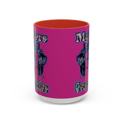 em cee squared - Accent Mug (pink)