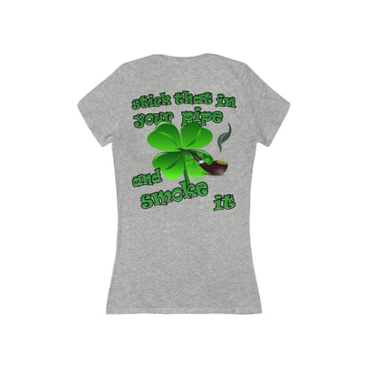 celtics logo - Women's Jersey Short Sleeve Deep V-Neck Tee